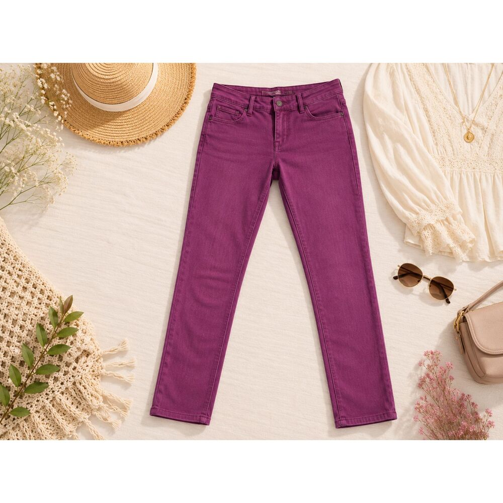 American Eagle Women's Maroon Jegging Pants Size 8, 32x30 Small Stain (526)